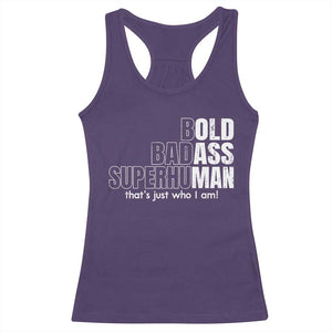 Funny Bald Dad Racerback Tank Top Old Man Saying Gag Gift Fathers Day TS10 Purple Print Your Wear