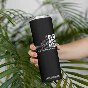 Funny Bald Dad Skinny Tumbler Old Man Saying Gag Gift Fathers Day TS10 Print Your Wear