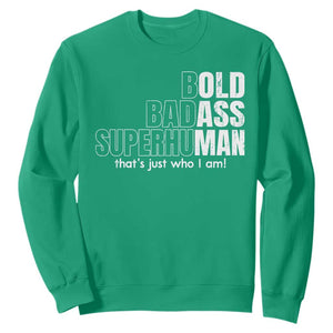 Funny Bald Dad Sweatshirt Old Man Saying Gag Gift Fathers Day TS10 Irish Green Print Your Wear