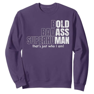 Funny Bald Dad Sweatshirt Old Man Saying Gag Gift Fathers Day TS10 Purple Print Your Wear