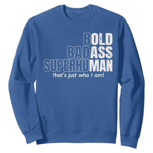 Funny Bald Dad Sweatshirt Old Man Saying Gag Gift Fathers Day TS10 Royal Blue Print Your Wear