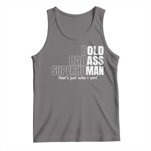 Funny Bald Dad Tank Top Old Man Saying Gag Gift Fathers Day TS10 Deep Heather Print Your Wear