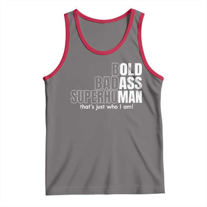 Funny Bald Dad Tank Top Old Man Saying Gag Gift Fathers Day TS10 Deep Heather Red Print Your Wear