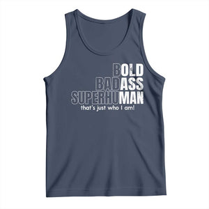 Funny Bald Dad Tank Top Old Man Saying Gag Gift Fathers Day TS10 Navy Print Your Wear