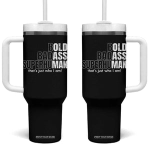 Funny Bald Dad Tumbler With Handle Old Man Saying Gag Gift Fathers Day TS10 One Size: 40 oz Black Print Your Wear