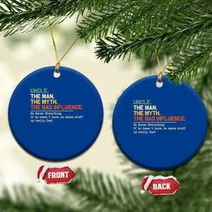 Funny Uncle Ceramic Ornament Best Funny Uncle Fathers Day TS10 1pc Blue Print Your Wear
