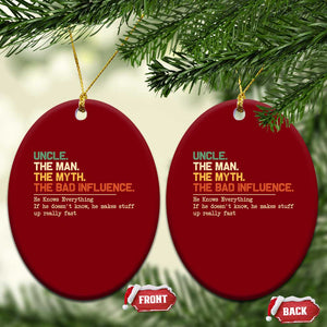 Funny Uncle Ceramic Ornament Best Funny Uncle Fathers Day TS10 Print Your Wear