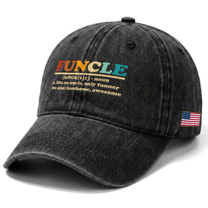 Funcle Funny Uncle Washed Cotton Baseball Cap Like An Uncle Only Funner Fathers Day TS10 Print Your Wear