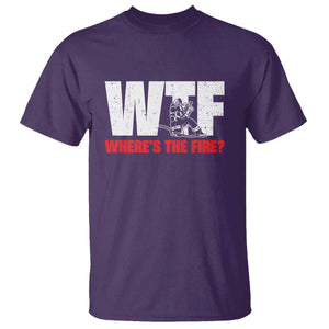 WTF Wheres The Fire T Shirt Funny Fireman Firefighter TS10 Purple Print Your Wear