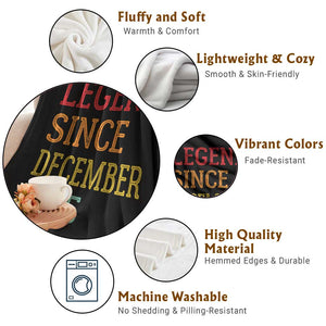 Legend Since December 1975 Throw Blanket Vintage Retro 50th Birthday Gifts TS10 Print Your Wear