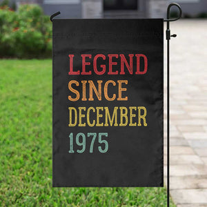 Legend Since December 1975 Garden Flag Vintage Retro 50th Birthday Gifts TS10 Print Your Wear