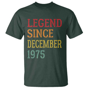 Legend Since December 1975 T Shirt Vintage Retro 50th Birthday Gifts TS10 Dark Forest Green Print Your Wear