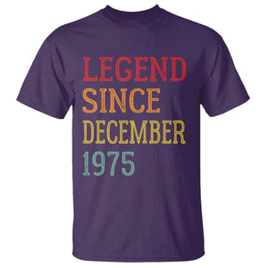 Legend Since December 1975 T Shirt Vintage Retro 50th Birthday Gifts TS10 Purple Print Your Wear