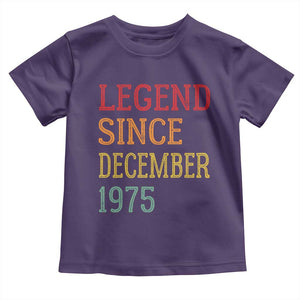 Legend Since December 1975 Toddler T Shirt Vintage Retro 50th Birthday Gifts TS10 Purple Print Your Wear