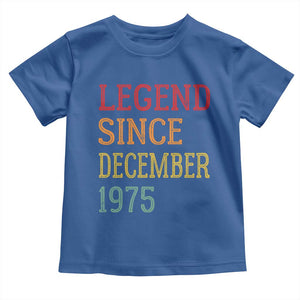 Legend Since December 1975 Toddler T Shirt Vintage Retro 50th Birthday Gifts TS10 Royal Blue Print Your Wear