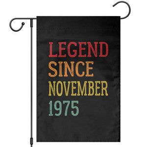 Legend Since November 1975 Garden Flag Vintage Retro 50th Birthday Gifts TS10 Black Print Your Wear