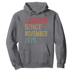 Legend Since November 1975 Hoodie Vintage Retro 50th Birthday Gifts TS10 Charcoal Print Your Wear