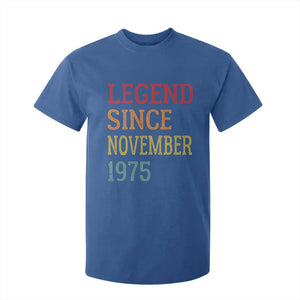 Legend Since November 1975 T Shirt For Kid Vintage Retro 50th Birthday Gifts TS10 Royal Blue Print Your Wear