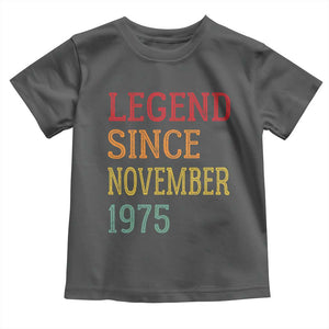Legend Since November 1975 Toddler T Shirt Vintage Retro 50th Birthday Gifts TS10 Dark Heather Print Your Wear