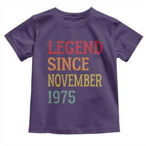 Legend Since November 1975 Toddler T Shirt Vintage Retro 50th Birthday Gifts TS10 Purple Print Your Wear