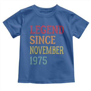 Legend Since November 1975 Toddler T Shirt Vintage Retro 50th Birthday Gifts TS10 Royal Blue Print Your Wear