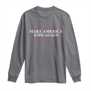 Make America Emo Again Long Sleeve Shirt Funny Goth Gothic US TS10 Charcoal Print Your Wear