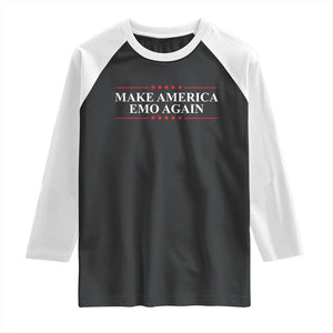 Make America Emo Again Raglan Shirt Funny Goth Gothic US TS10 Black White Print Your Wear