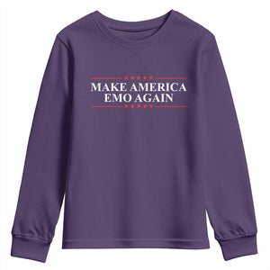 Make America Emo Again Youth Sweatshirt Funny Goth Gothic US TS10 Purple Print Your Wear