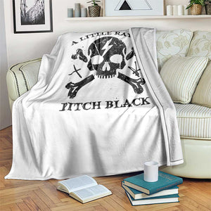 A Little Ray of Pitch Black Throw Blanket Dark Humor Sarcastic Halloween Spooky Skull TS10 Print Your Wear