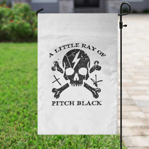 A Little Ray of Pitch Black Garden Flag Dark Humor Sarcastic Halloween Spooky Skull TS10 Print Your Wear