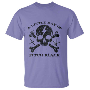 A Little Ray of Pitch Black T Shirt Dark Humor Sarcastic Halloween Spooky Skull TS10 Violet Print Your Wear