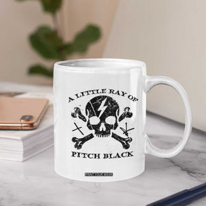 A Little Ray of Pitch Black Coffee Mug Dark Humor Sarcastic Halloween Spooky Skull TS10 Print Your Wear
