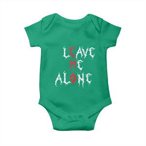 Leave me Alone Emo Baby Onesie Aesthetic Goth Scene Alternative Music TS10 Irish Green Print Your Wear