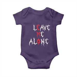 Leave me Alone Emo Baby Onesie Aesthetic Goth Scene Alternative Music TS10 Purple Print Your Wear