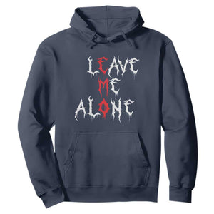 Leave me Alone Emo Hoodie Aesthetic Goth Scene Alternative Music TS10 Navy Print Your Wear