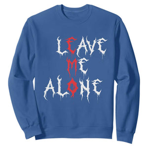 Leave me Alone Emo Sweatshirt Aesthetic Goth Scene Alternative Music TS10 Royal Blue Print Your Wear