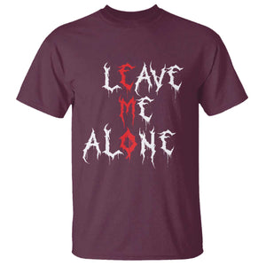 Leave me Alone Emo T Shirt Aesthetic Goth Scene Alternative Music TS10 Maroon Print Your Wear