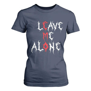 Leave me Alone Emo T Shirt For Women Aesthetic Goth Scene Alternative Music TS10 Navy Print Your Wear