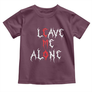 Leave me Alone Emo Toddler T Shirt Aesthetic Goth Scene Alternative Music TS10 Maroon Print Your Wear