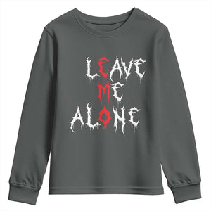 Leave me Alone Emo Youth Sweatshirt Aesthetic Goth Scene Alternative Music TS10 Dark Heather Print Your Wear