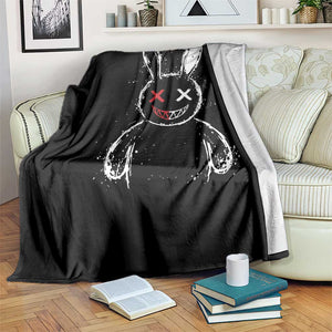 Creepy Cute Bunny Throw Blanket Rabbit Alt Goth Grunge Horror Aesthetic TS10 Print Your Wear
