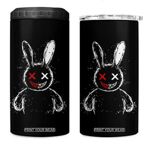 Creepy Cute Bunny 4 in 1 Can Cooler Tumbler Rabbit Alt Goth Grunge Horror Aesthetic TS10 One Size: 16 oz Black Print Your Wear