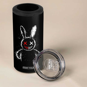 Creepy Cute Bunny 4 in 1 Can Cooler Tumbler Rabbit Alt Goth Grunge Horror Aesthetic TS10 Print Your Wear