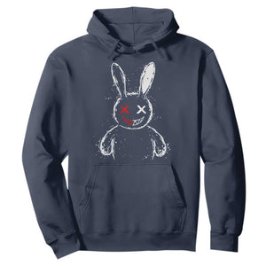 Creepy Cute Bunny Hoodie Rabbit Alt Goth Grunge Horror Aesthetic TS10 Navy Print Your Wear