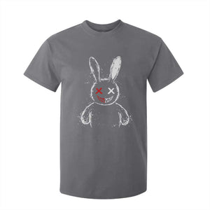 Creepy Cute Bunny T Shirt For Kid Rabbit Alt Goth Grunge Horror Aesthetic TS10 Charcoal Print Your Wear