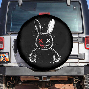 Creepy Cute Bunny Spare Tire Cover Rabbit Alt Goth Grunge Horror Aesthetic TS10 No hole Black Print Your Wear