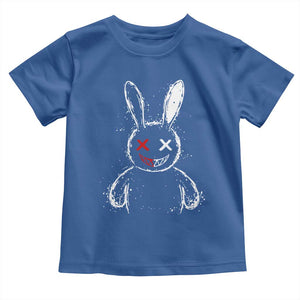 Creepy Cute Bunny Toddler T Shirt Rabbit Alt Goth Grunge Horror Aesthetic TS10 Royal Blue Print Your Wear