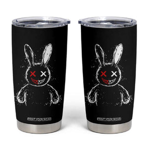 Creepy Cute Bunny Tumbler Cup Rabbit Alt Goth Grunge Horror Aesthetic TS10 Black Print Your Wear