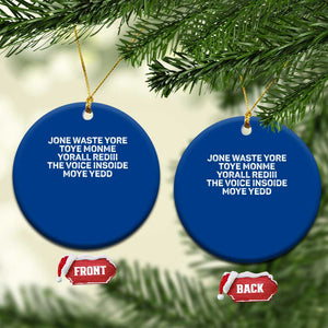 Funny Lyrics Ceramic Ornament Jone Waste Yore Toye Toye Monme Yorall Rediii TS10 1pc Blue Print Your Wear