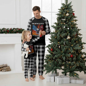 Funny Bald Eagle 4th of July Plaid Pajama Set The Metric System Cant Measure Freedom American Flag TS10 White Plaid Print Your Wear